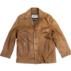 Supernatural‎ Wilsons Leather Light Brown Lined Jacket Men's Distressed M Julian